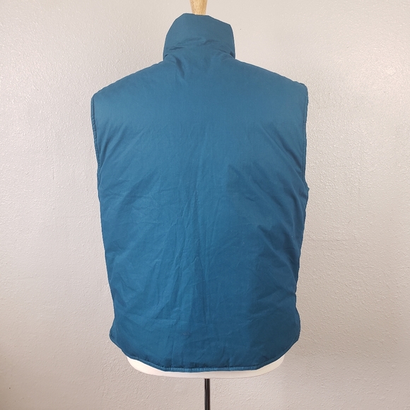 Eddie Bauer Vintage Teal Blue Insulated Goose Down Puffer Vest - Picture 3 of 5